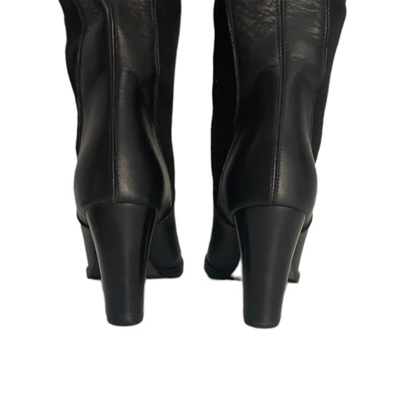 Le Chateau leather knee high high heel pullon sexy boots size 38 - Picture 3 of 4